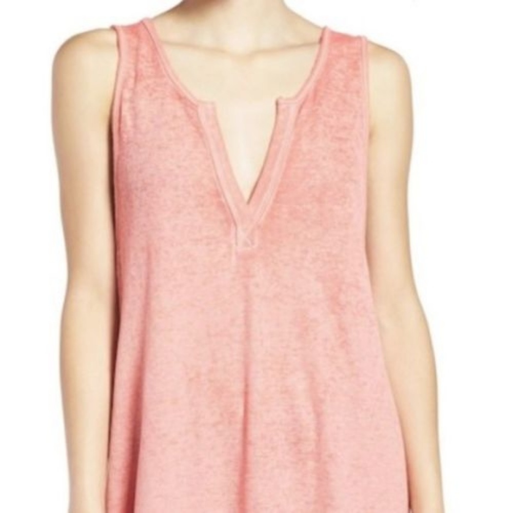 Nordstrom BP. Burnout Tunic Tank Coral Spice